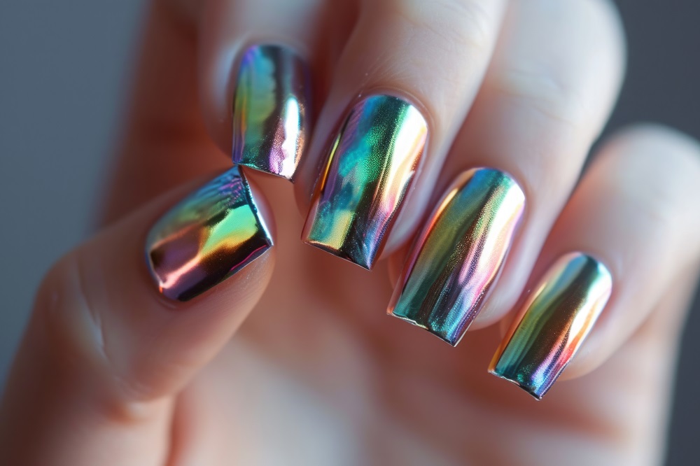 Manicure trends 2025 Chrome Finishes